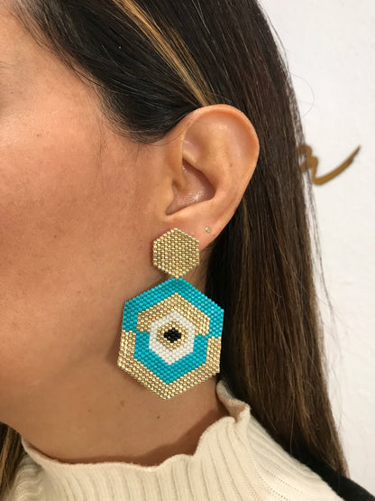 Pendientes Hexágono